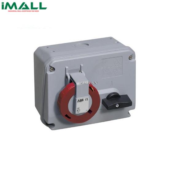Ổ cắm + khóa liên động ngang ABB 416MHS6 16A 3P+E 380-415V IP67 (2CMA167640R1000)