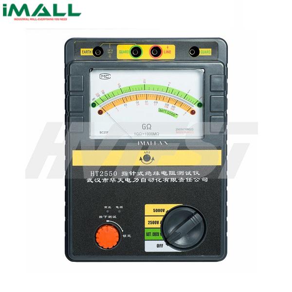 Máy đo điện trở cách điện điểm Wuhan HT2550 (5000V, 100GΩ)