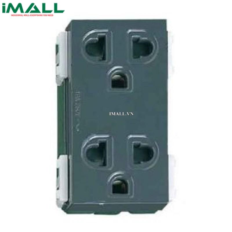 Ổ cắm đôi có màn che và dây nối đất PANASONIC WEV1582-7H