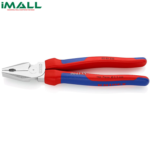 Kìm Đa Năng Lưỡi Cắt 63 HRC Dài 225mm, Tay êm, Mạ chrome Knipex 02 05 225