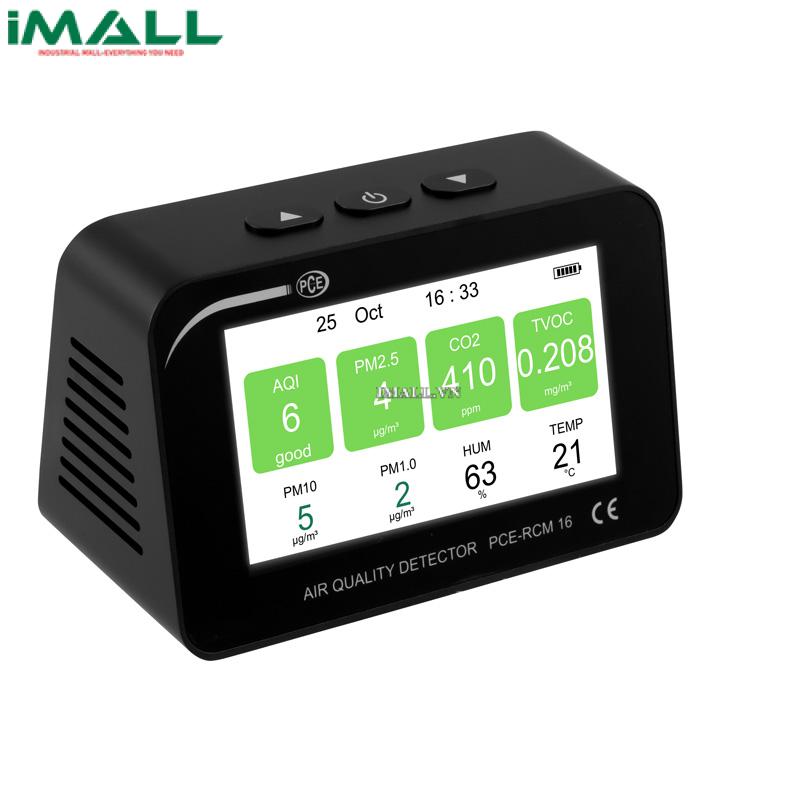Máy đo hạt tiểu phân trong không khí PCE RCM 16 (TVOC/PM1, PM 2.5, PM10/CO2/Temp/ Rh)