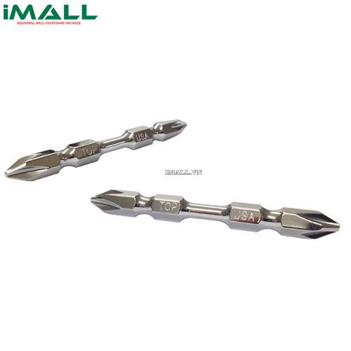 Mũi Vít 2 Đầu PH2 Xi Bóng, Ngắn, Giảm Xốc TOP 160114-DC (65mm)