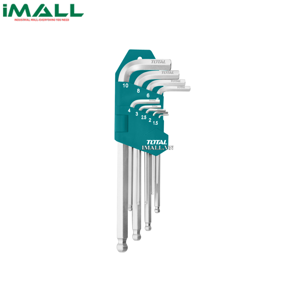 Bộ lục giác đầu bi 9 chi tiết (1.5-10mm) Total THT106291