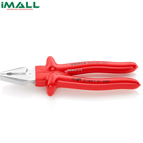 Kìm Đa Năng Chiều Dài 225mm Cách Điện 1000 Volt Cán Đúc Knipex 02 07 225