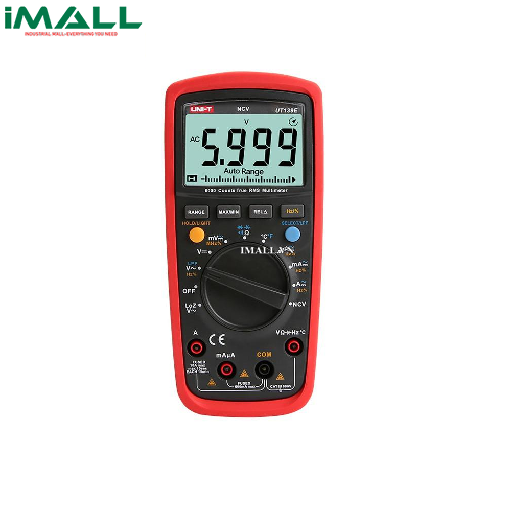 Đồng hồ vạn năng UNI-T UT139E (600V, 10A, True RMS, ±0.5%)