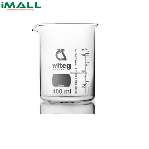 Cốc đong thấp thành có logo Witeg WITEG 5 500 100 B (100ml; 10 cái)