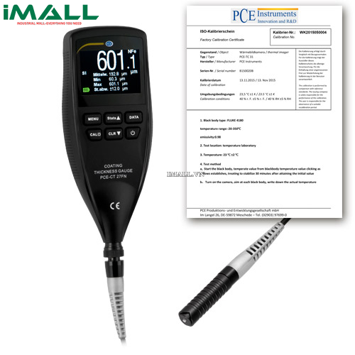 Máy đo độ dày lớp phủ PCE CT 27FN-ICA (0~1250 µm / 0~50 mils)