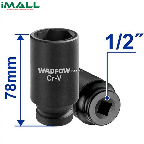 Bộ 10 đầu tuýp 1/2" 78mm Wadfow WMS2D02