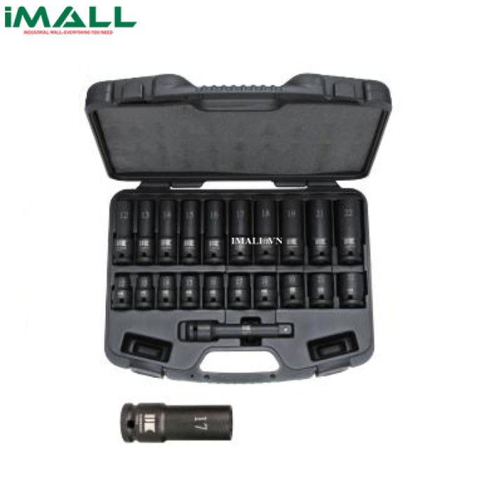 Bộ đầu tuýp, đầu socket KAWASAKI KPT-IS422 (21PCS, 1/2")