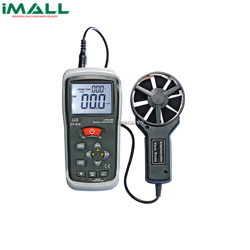 Máy đo lưu lượng, tốc độ gió, nhiệt độ CEM DT-619 (0.4~30m/s, -10~60ºC)