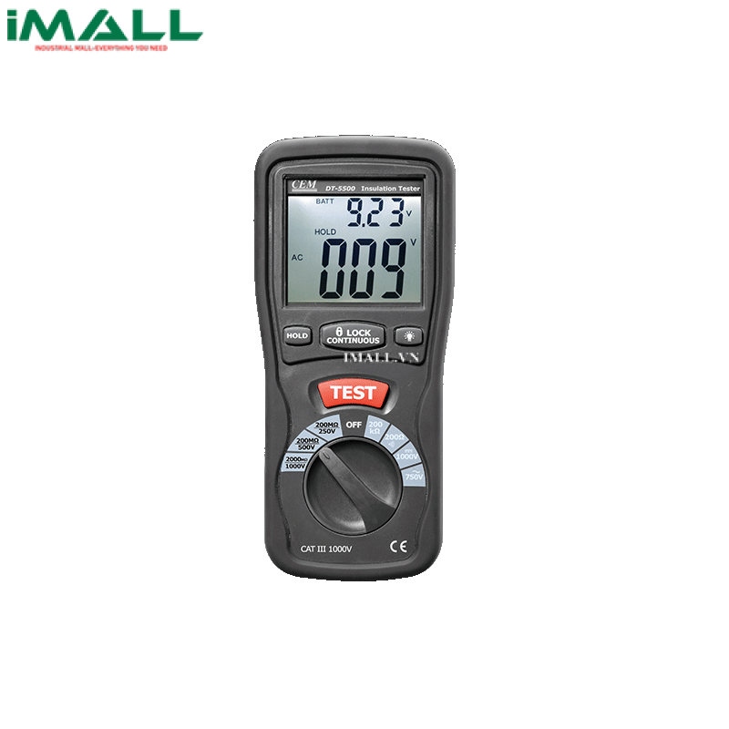 Máy kiểm tra cách điện CEM DT-5530 (AC-750V, DC-1000V, 2000MΩ)