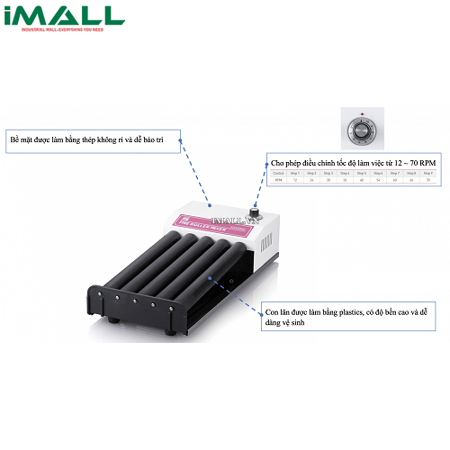 Máy Trộn Con Lăn (Roller mixer) Hwashin 205RMC