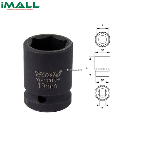 Tuýp khẩu chuyển đổi Yato YT-1785 (13mm)