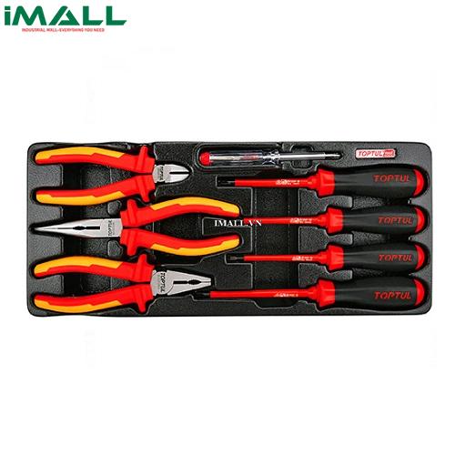 Bộ kìm, tua vít cách điện 100V - 8 món Toptul GAAT0809