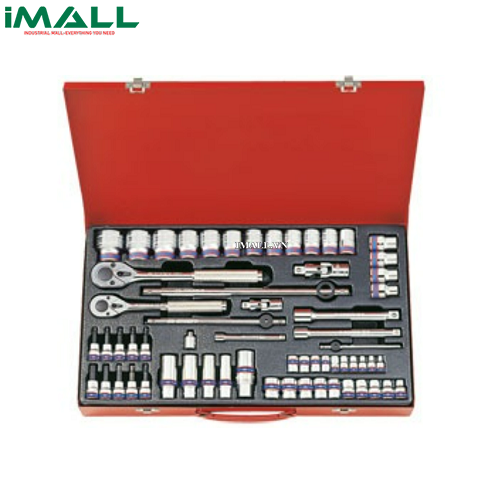 Bộ tuýp 62 chi tiết hệ mét Kingtony 9563MR (1/4" + 3/8” + 1/2")
