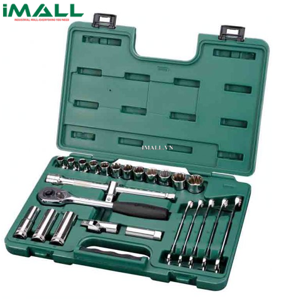 Bộ đầu tuýp 25 chi tiết (hệ mét) SATA 09506-6 (1/2" )