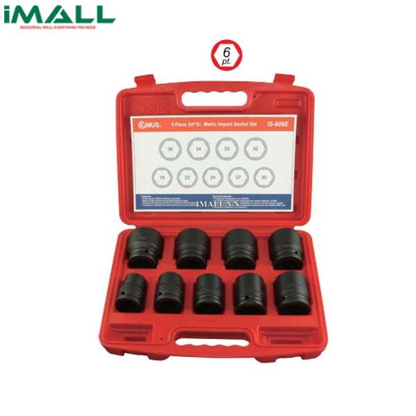 Bộ Khẩu Dùng Cho Súng 3/4'' GENIUS IS-609E (9 Chiếc 19mm~36mm)