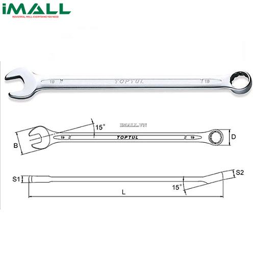 Cờ lê vòng miệng dài 18mm TOPTUL AAEL1818