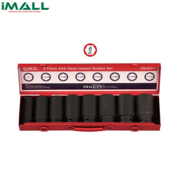 Bộ Khẩu Loại Dài Dùng Cho Súng 3/4'' GENIUS CM-023-1 (8 Chiếc 1"~1-1/2")