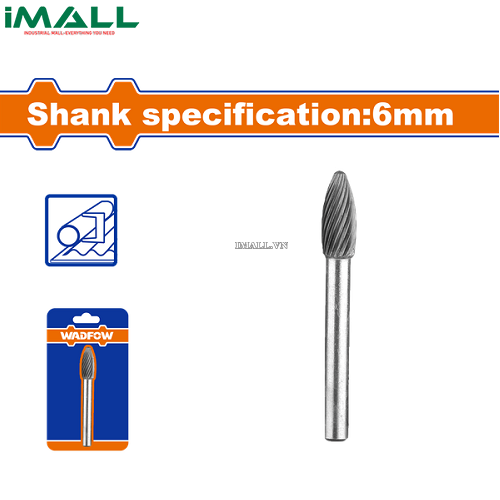 Mũi mài cacbua Tungsten 6x8mm (oval) Wadfow WYE3K03