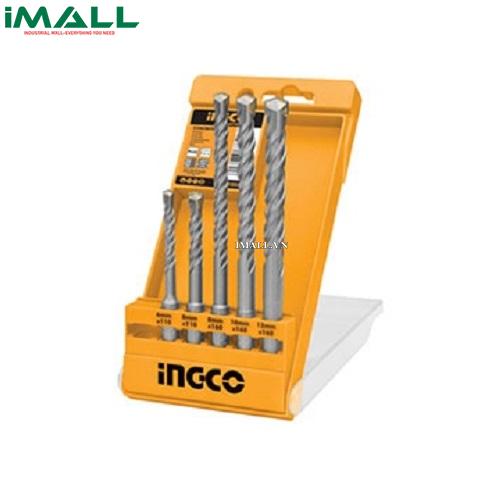 Bộ mũi khoan bê tông đuôi gài 5 chi tiết INGCO AKD2052