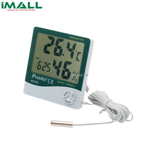 Đồng hồ đo nhiệt độ, độ ẩm có dây Pro'skit NT-312