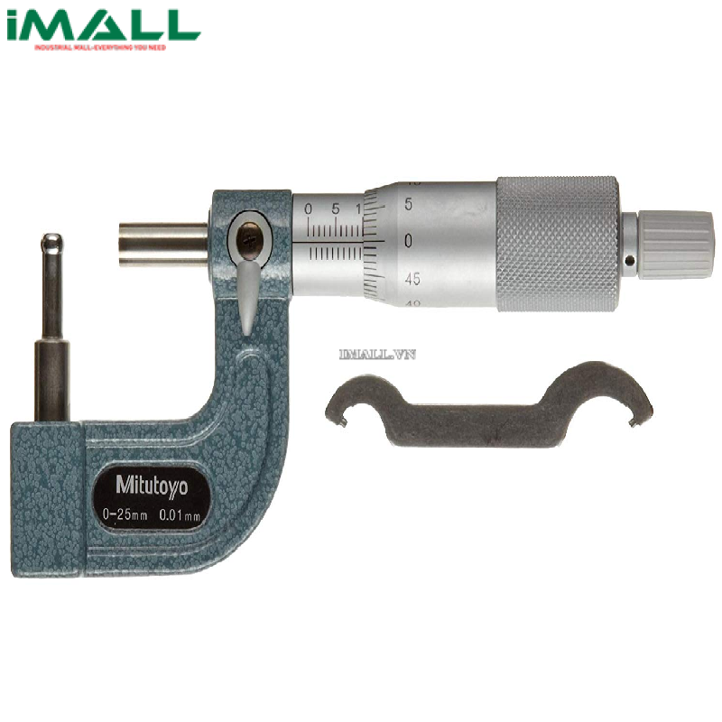 Panme đo ngoài cơ khí đo chiều dày thành ống Mitutoyo 115-315 (0-25mm/ 0.01mm)