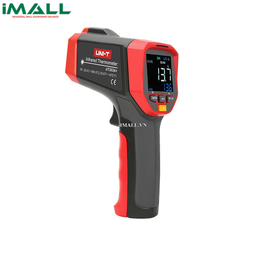 Máy đo nhiệt độ hồng ngoại UNI-T UT303A+ (-32~800°C, D:S=30:1)