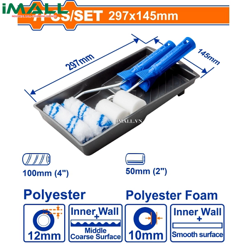 Bộ khay và con lăn sơn 7 trong 1 Wadfow WCB3H71