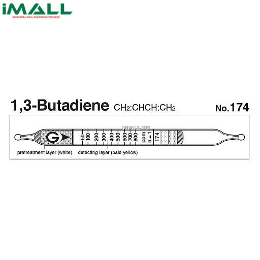 Ống dò đo nhanh 1,3-Butadien CH2: CHCH: CH2 Gastec 174 (50 ~ 800 ppm)