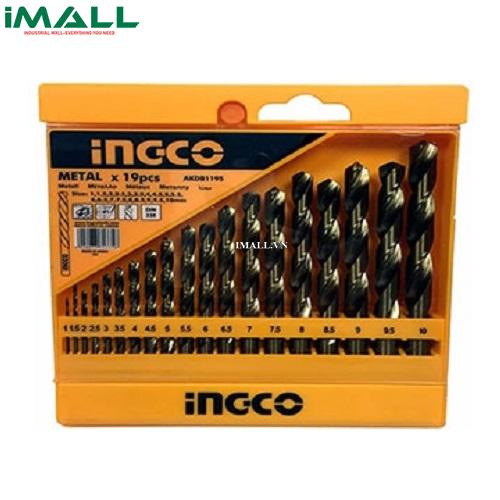 Bộ mũi khoan kim loại 19 chi tiết INGCO AKDB1195