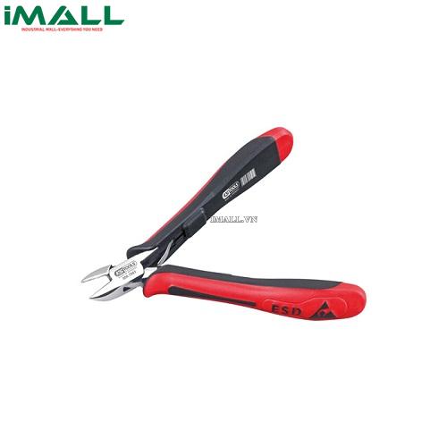 Kìm cắt chân linh kiện ESD bầu dục  KS Tools 500.7083 (125 mm)