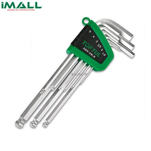 Bộ khóa lục giác (1.5, 2, 2.5, 3, 4, 5, 6, 8, 10 mm) Toptul GSN-09LB