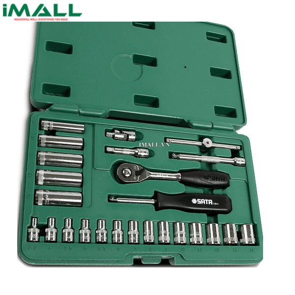 Bộ cần tự động 1/4" - đầu tuýp 25 chi tiết  (3.5~14mm) Sata 09001