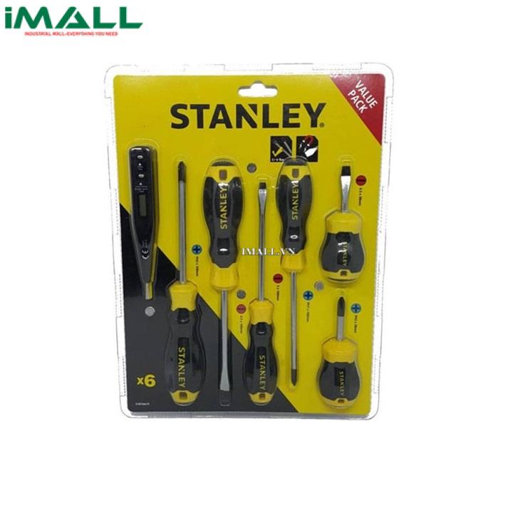 Bộ tuốc nơ vít đa năng 6 cây tặng kèm bút thử điện Stanley STMT66679