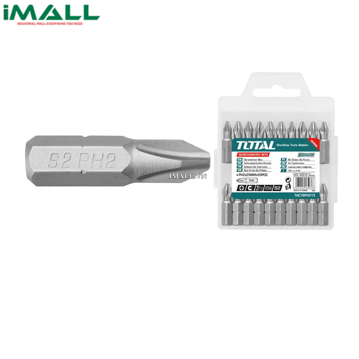 Bộ mũi vít bake 10 chi tiết Total TAC16PH223