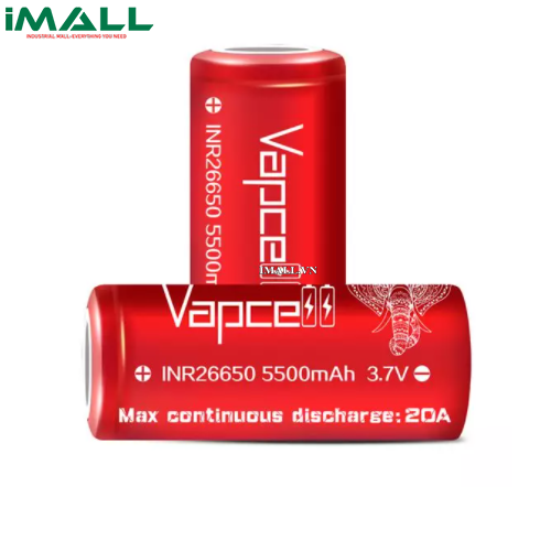 PIN SẠC VAPCELL INR26650 DUNG LƯỢNG 5500MAH DÒNG XẢ 20A