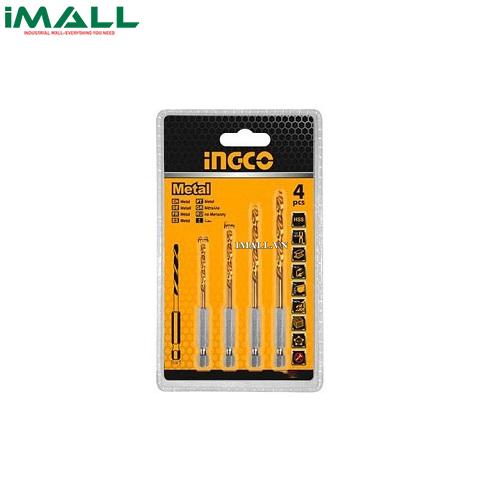 Bộ 4 mũi khoan kim loại HSS (1.5-3mm) INGCO AKD1402