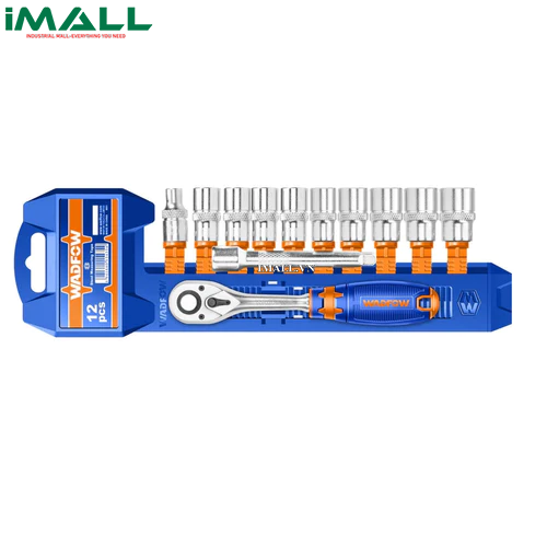Bộ 12 chi tiết tay vặn đầu tuýp 1/2" Wadfow WST2212
