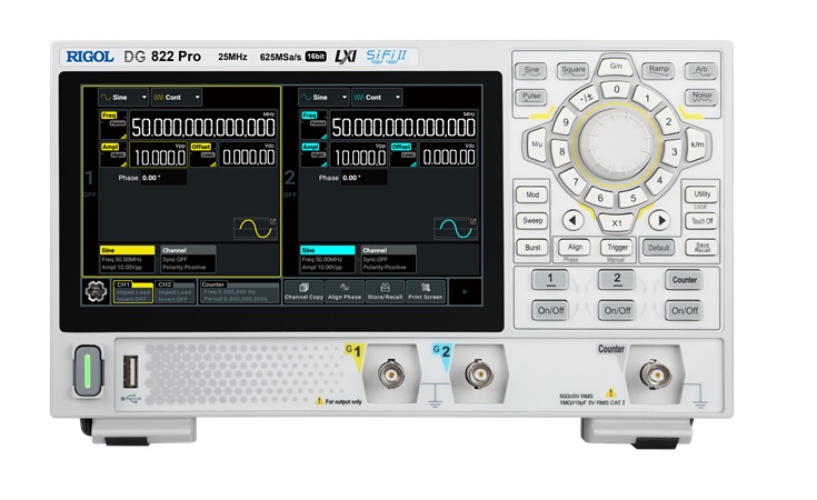 Máy phát xung, phát hàm RIGOL DG822 Pro (25 MHz; 2CH)