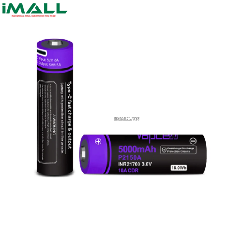PIN SẠC VAPCELL P2150A 21700 DUNG LƯỢNG 5000MAH 10A
