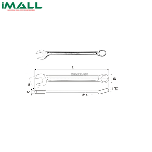 Cờ lê vòng miệng hệ mét Yato YT-5008 (14mm)