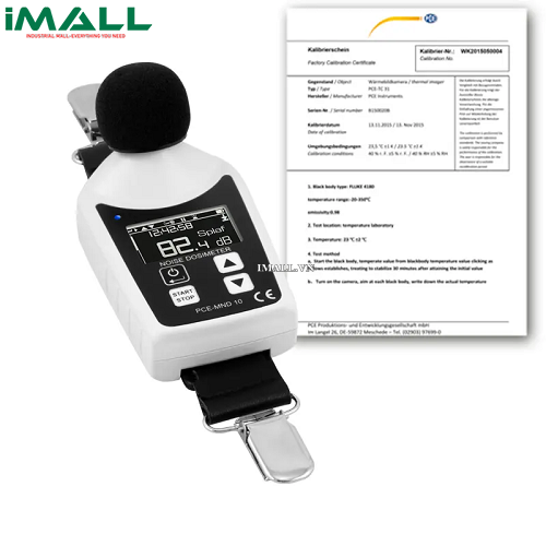 Máy đo độ ồn (70~140dB/A, C; 90~140dB/Z, kèm Certificate ISO) PCE MND 10-ICA