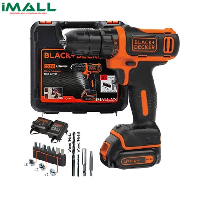 Máy khoan vặn vít pin Black & Decker BDCDD12K-B1