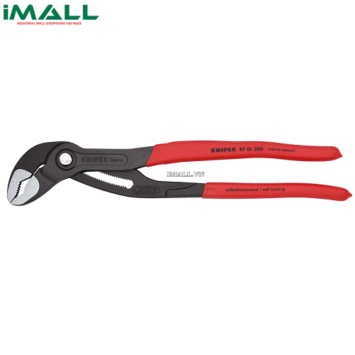 Kìm Nước Mỏ Quạ Cobra® Mở đến Ø70mm dài 300mm Tay đỏ Knipex 87 01 300