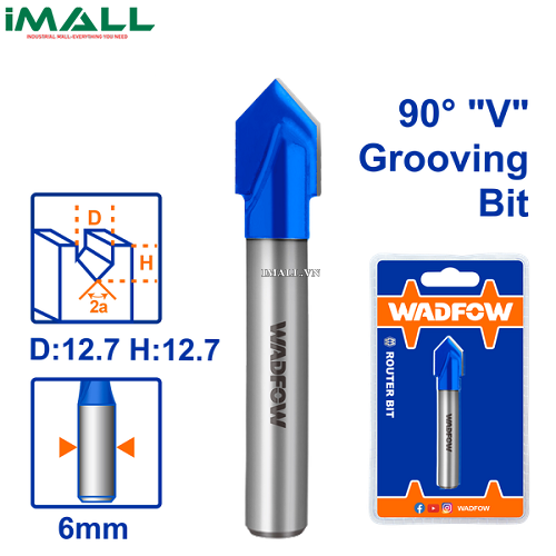 Mũi phay gỗ cắt rãnh V 6x9.5mm Wadfow WRG2403