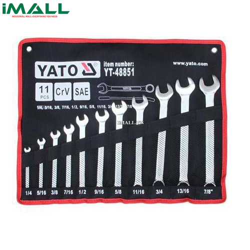 Bộ cờ lê vòng miệng hệ inch 11 chi tiết Yato YT-48851 (1/4" to 7/8")
