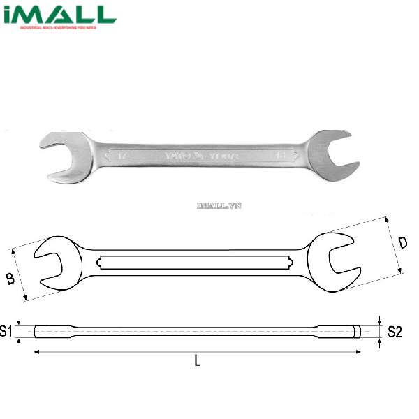 Cờ lê 2 đầu miệng hệ inch Yato YT-4830 (1/4" x 5/16")