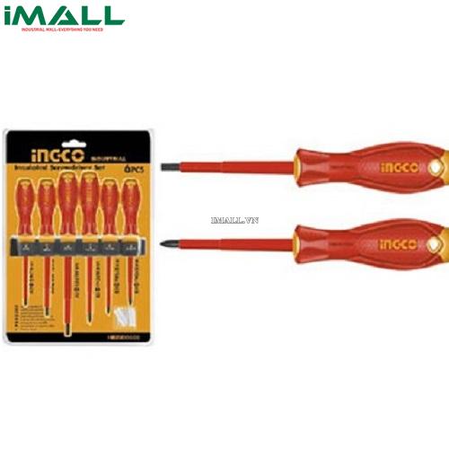 Bộ tuốc nơ vít cách điện 6 cây INGCO HKISD0608