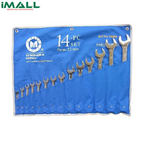 Bộ cờ lê vòng miệng 14 cái C-MART T0006